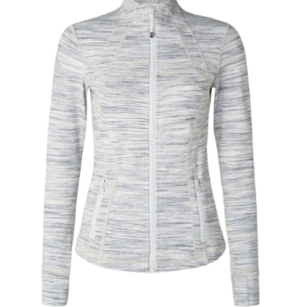 (5003) LULULEMON DEFINE JACKET Sz 6 in Space Dye Camo White Silver Spoon
